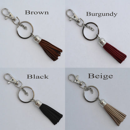Keychain ring, Key Rings, Key chain with Tassel, Bag Charm, Key Chain for Pom Pom, Key ring, Pendant, Jewelry, Attached Chain, Lobster Clasp