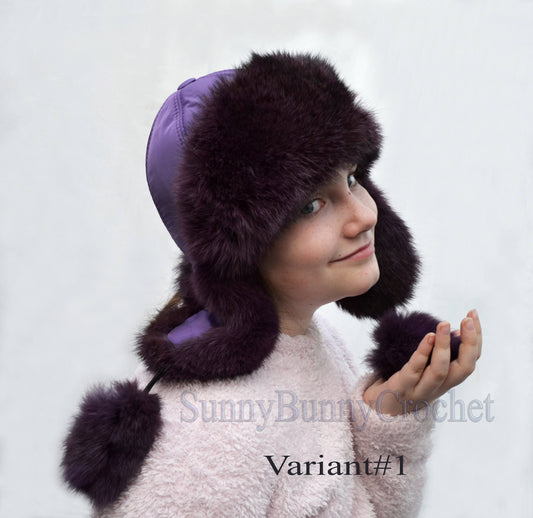 EAR FLAP HAT, Rabbit Fur Kids Hat, Ushanka Hat, Child Hat, Fur Hat with Ear Flaps, Warm Hat, Childs Fur Hat, Trapper Hat, Girl Hat, Fur