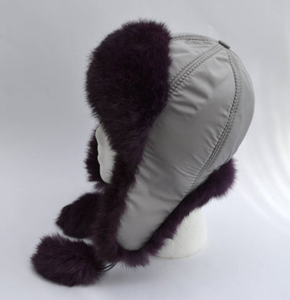 EAR FLAP HAT, Rabbit Fur Kids Hat, Ushanka Hat, Child Hat, Fur Hat with Ear Flaps, Warm Hat, Childs Fur Hat, Trapper Hat, Girl Hat, Fur