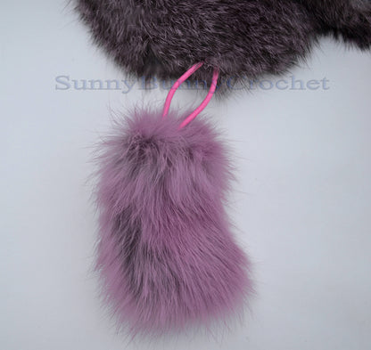 EAR FLAP HAT, Rabbit Fur Kids Hat, Ushanka Hat, Child Hat, Fur Hat with Ear Flaps, Warm Hat, Childs Fur Hat, Trapper Hat, Girl Hat, Fur