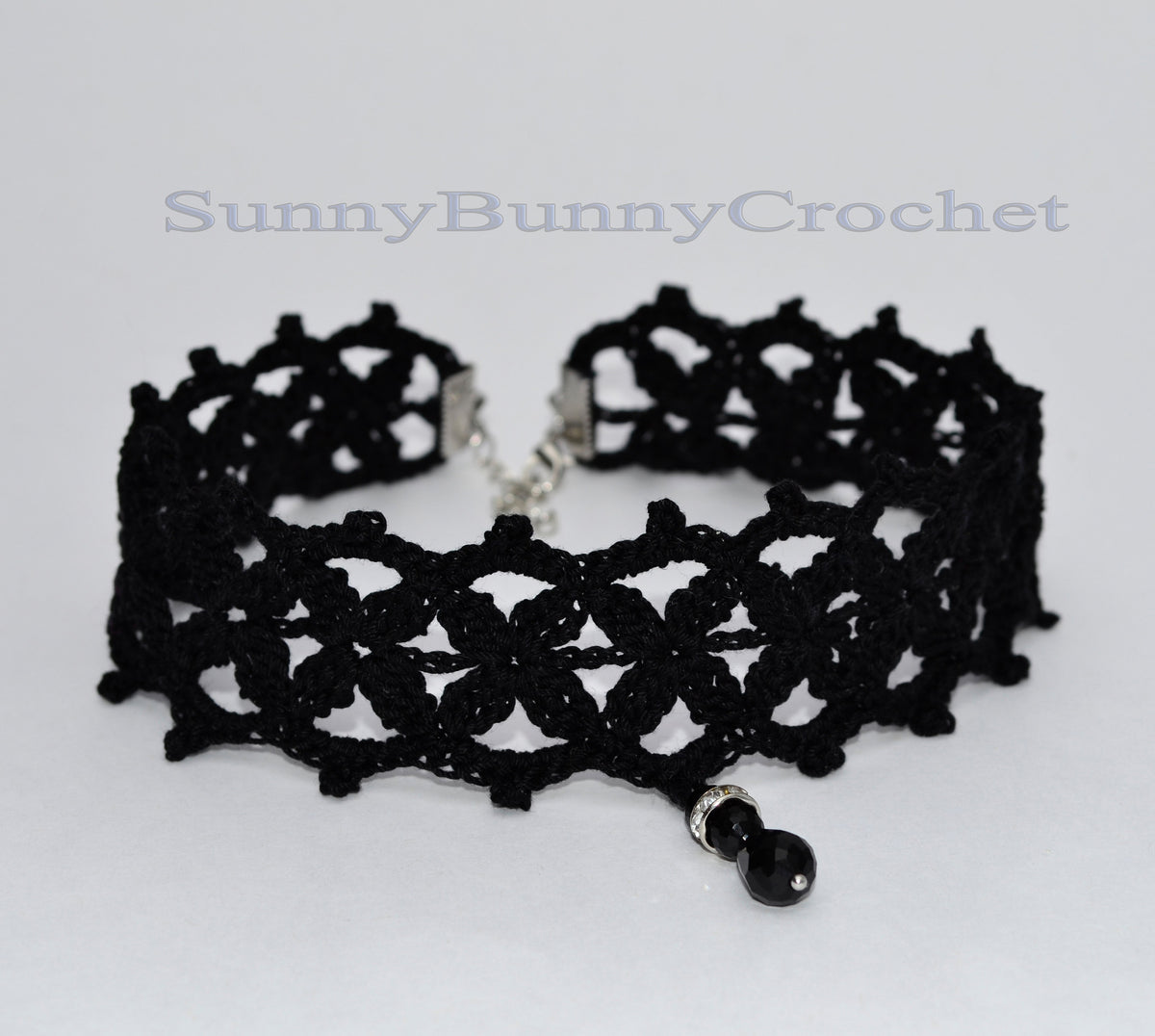 Crocheted Choker Necklaces, Necklaces for Women, Crochet Collar, Black Choker, Crochet Choker, Crochet Jewelry, Necklace, Gift for Her
