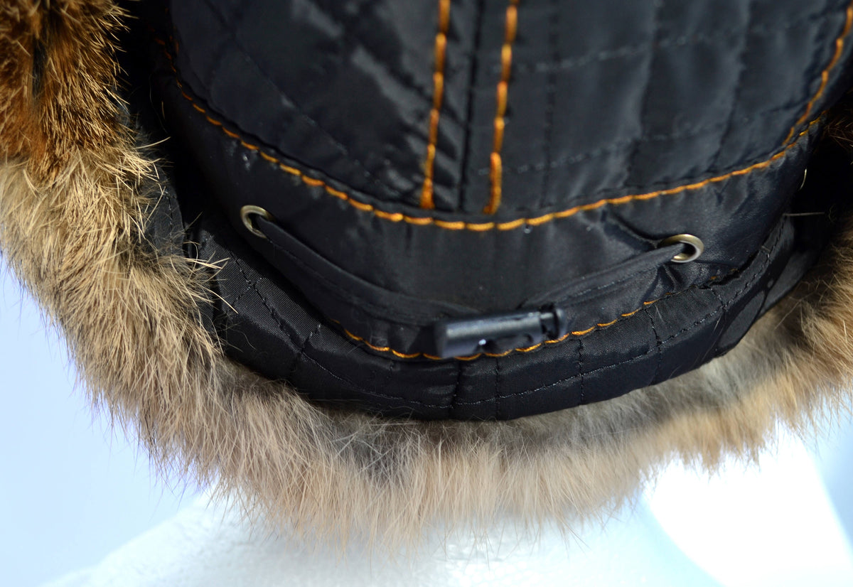 MENS FUR HAT,  Fur Ear Flap Hat, Trapper Hat, Aviator Hat, Ushanka, Russian Hat, Ski Hat, Rabbit Fur, Fur Hat Ear Flaps, Gift for Men
