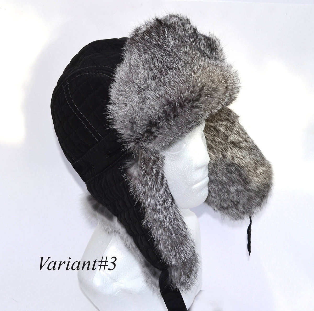 MENS FUR HAT,  Fur Ear Flap Hat, Trapper Hat, Aviator Hat, Ushanka, Russian Hat, Ski Hat, Rabbit Fur, Fur Hat Ear Flaps, Gift for Men