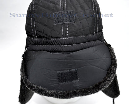 FAUX FUR Ear Flap Hat, Men real fur hat, Trapper Hat, Aviator Hat, Ushanka, Russian Hat, Ski Hat, Rabbit Fur, Fur Hat, Gift for Men