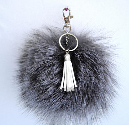Keychain ring, Key Rings, Key chain with Tassel, Bag Charm, Key Chain for Pom Pom, Key ring, Pendant, Jewelry, Attached Chain, Lobster Clasp