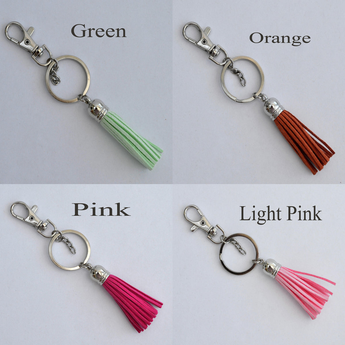 Keychain ring, Key Rings, Key chain with Tassel, Bag Charm, Key Chain for Pom Pom, Key ring, Pendant, Jewelry, Attached Chain, Lobster Clasp