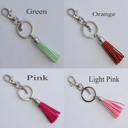 Keychain ring, Key Rings, Key chain with Tassel, Bag Charm, Key Chain for Pom Pom, Key ring, Pendant, Jewelry, Attached Chain, Lobster Clasp