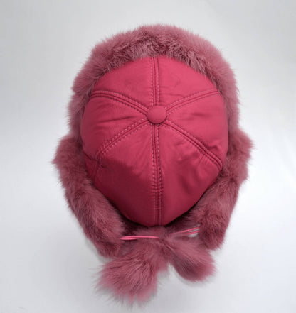 WINTER TRAPPER Hat, Ear Flap Hat, Rabbit Fur Kids Hat, Ushanka Hat, Child Hat, Fur Hat with Ear Flaps, Warm Hat, Childs Fur Hat, Women Hat