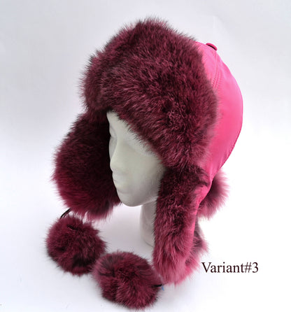 WINTER TRAPPER Hat, Ear Flap Hat, Rabbit Fur Kids Hat, Ushanka Hat, Child Hat, Fur Hat with Ear Flaps, Warm Hat, Childs Fur Hat, Women Hat