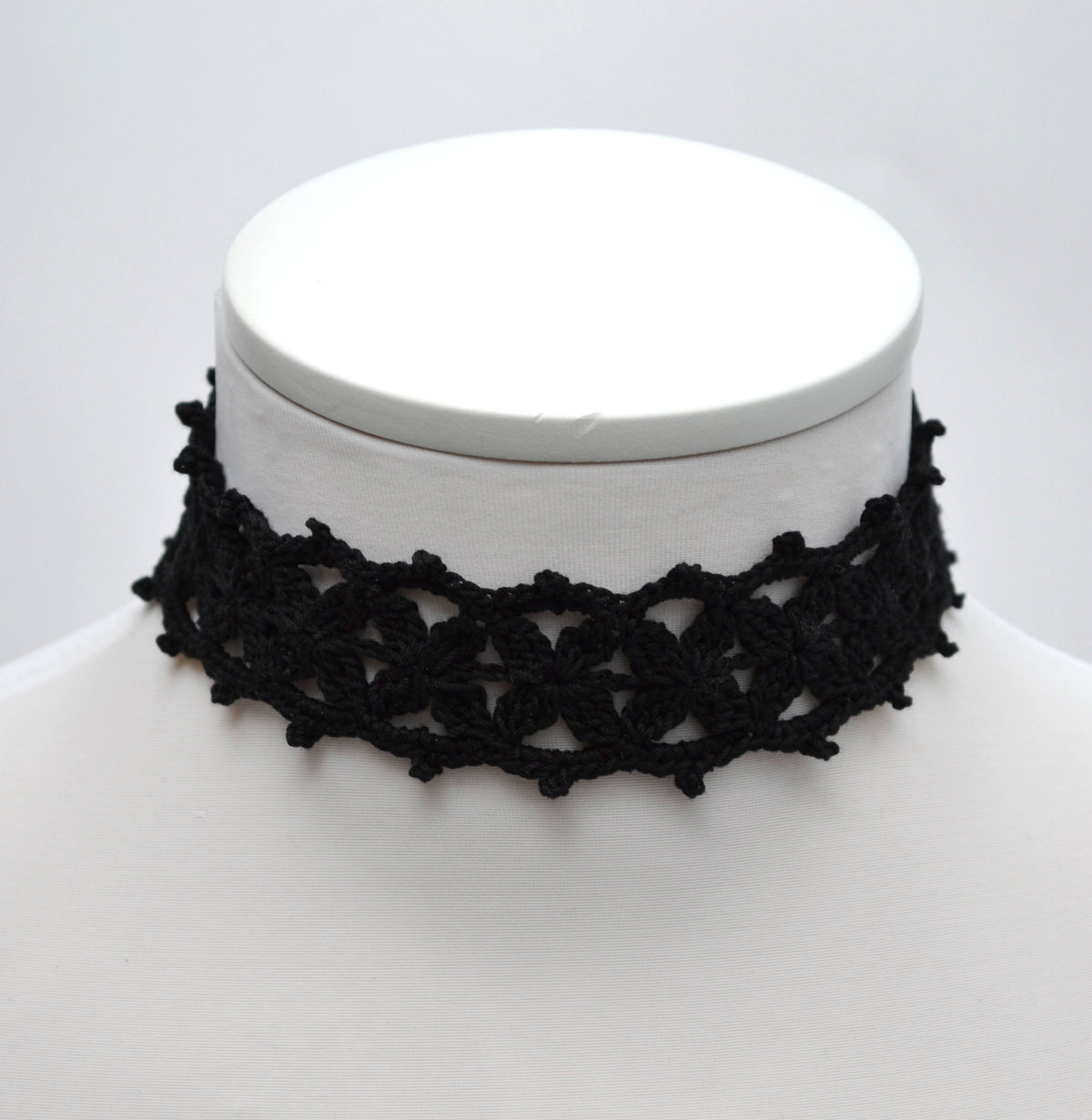 Crocheted Choker Necklaces, Necklaces for Women, Crochet Collar, Black Choker, Crochet Choker, Crochet Jewelry, Necklace, Gift for Her