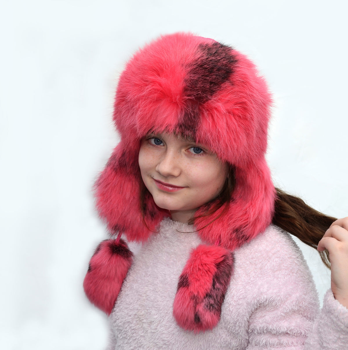 WINTER TRAPPER Hat, Ear Flap Hat, Rabbit Fur Kids Hat, Ushanka Hat, Child Hat, Fur Hat with Ear Flaps, Warm Hat, Childs Fur Hat, Women Hat