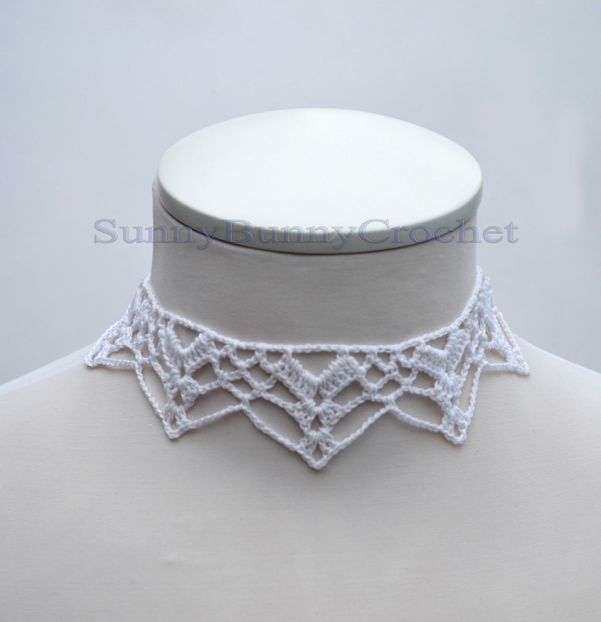 CHOKER NECKLACES For Women, White lace choker, Crocheted necklace, Boho choker, Lace choker, Dainty choker, Choker collar, Wedding Necklace