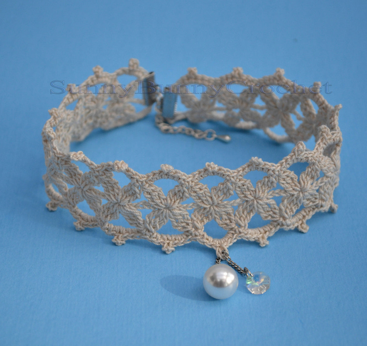 CHOKER NECKLACES  For Women, White lace choker, Crocheted necklace, Boho choker, Lace choker, Dainty choker, Choker collar, Wedding Necklace