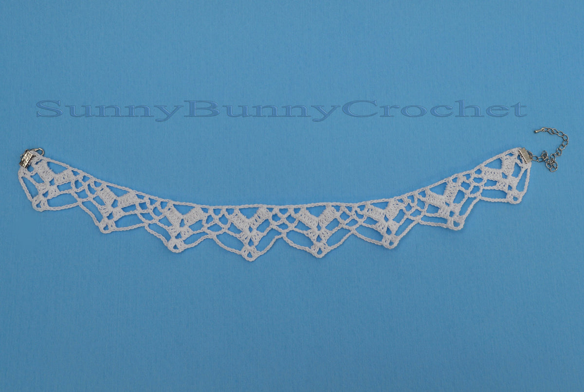 CHOKER NECKLACES For Women, White lace choker, Crocheted necklace, Boho choker, Lace choker, Dainty choker, Choker collar, Wedding Necklace