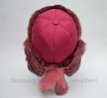 WINTER TRAPPER Hat, Ear Flap Hat, Rabbit Fur Kids Hat, Ushanka Hat, Child Hat, Fur Hat with Ear Flaps, Warm Hat, Childs Fur Hat, Women Hat