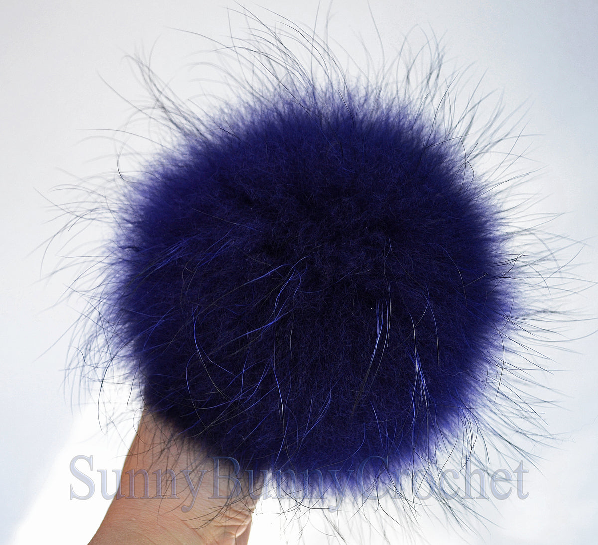7" BLUE FUR POM Pom Keychain, Large Raccoon Bag Charm, Key Chain Charm, Raccoon Fur Pom Pom, Large Pom Pom, Fur Ball, Pendant Fur, Keyring