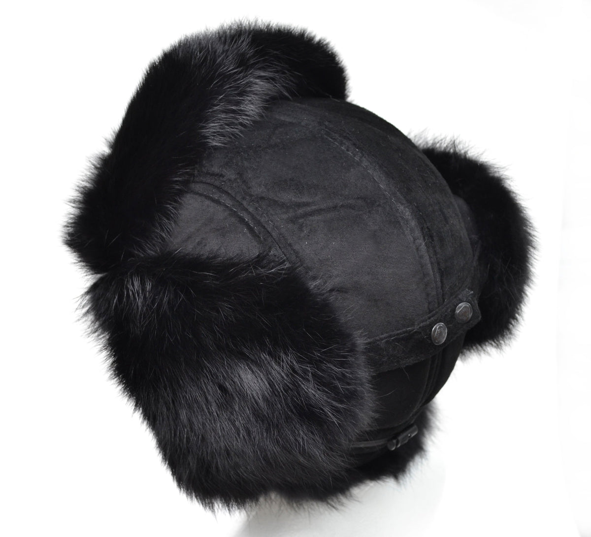 REAL SUEDE Leather Ear Flap Hat, Men real fur hat, Trapper Hat, Aviator Hat, Ushanka, Russian Hat, Ski Hat, Rabbit Fur, Fur Hat, Gift Men