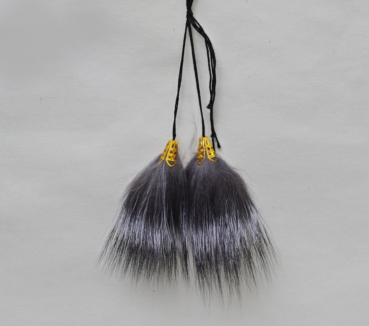 Raccoon Fox Fur Tassels For Hat Genuine Fur Pendant Real Fur Charm Earings Bag Jewerly Scarf Pom Pom Fur Accessories Raccoon Silver Fox Fur