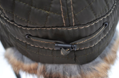 READY to SHIP Fur Ear Flap Hat, Men real fur hat, Trapper Hat, Aviator Hat, Ushanka, Russian Hat, Ski Hat, Rabbit Fur, Fur Hat Ear Flap Gift
