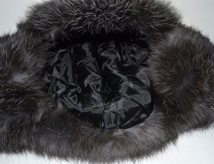 READY to SHIP Fur Ear Flap Hat, Men real fur hat, Trapper Hat, Aviator Hat, Ushanka, Russian Hat, Ski Hat, Rabbit Fur, Fur Hat Ear Flap Gift