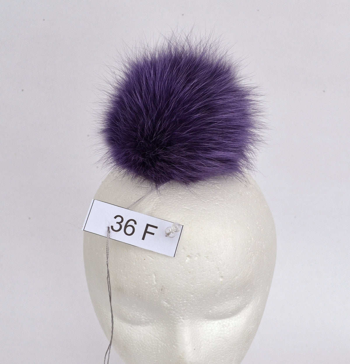 6" FOX FUR POMPOM! Really Unique Fur Pom-Pom,  Fox Fur Pom Pom, Purple Fur Pom Pom, Large Pom Pom, Real Fur, Knitted Hat, Children, Girl