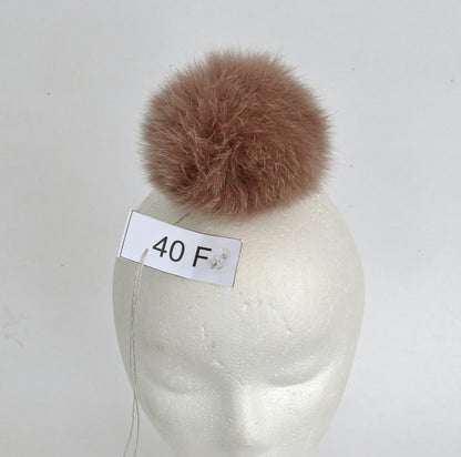 4,5" BROWN FUR POMPOM! Real Arctic Fox Fur Pom-Pom, Large Fur Pom Pom, Genuine Fur Pom Pom, Fox Pom Pom, Women Pom Pom Hat, Knitted hats