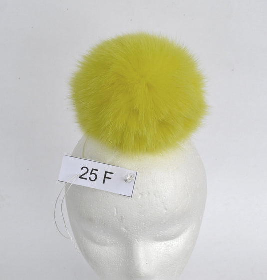 6" POM POM for Baby Hat! Fur Pom Pom, Fox Fur, Yellow Pom Pom,  Fox Fur Pom Pom, Fox Pom Pom, Real Fur, for Hat, Knitted, Child, Beanie