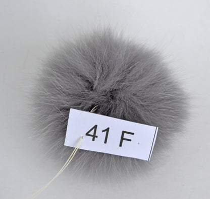 5,5" FOX POMPOM! Fur Pom Pom Real Fur Pom- Pom Grey Pom Pom Large Pom Pom Hat Knitted Children Cap Beanie Women Tuque  Real Fur Hat Pom Pom