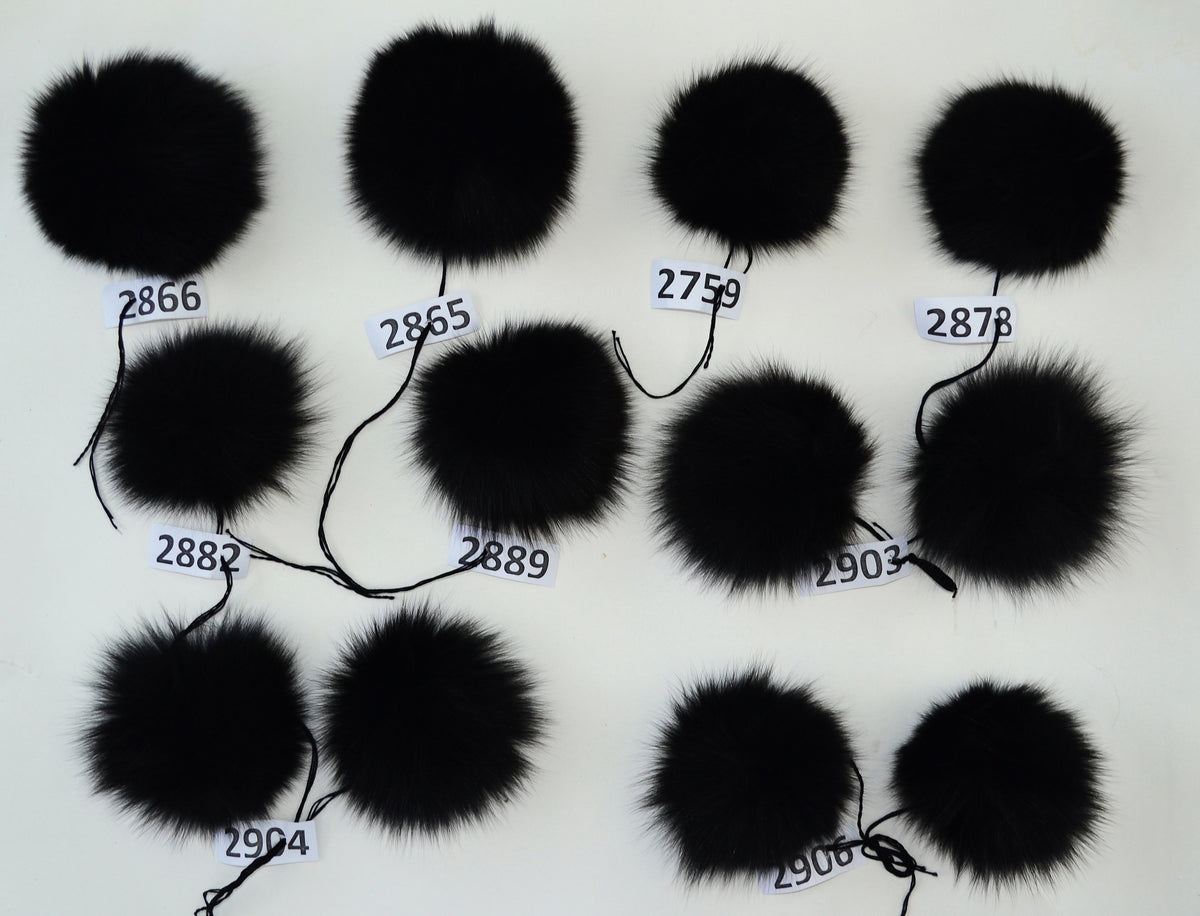 5" to 6" HIGHEST QUALITY FOX Pom Poms! Double Fox Fur Shiny Soft Pom Pom for Women Hat Beanie Tuque Winter Knit Hats Puff Fluffy Fur Ball