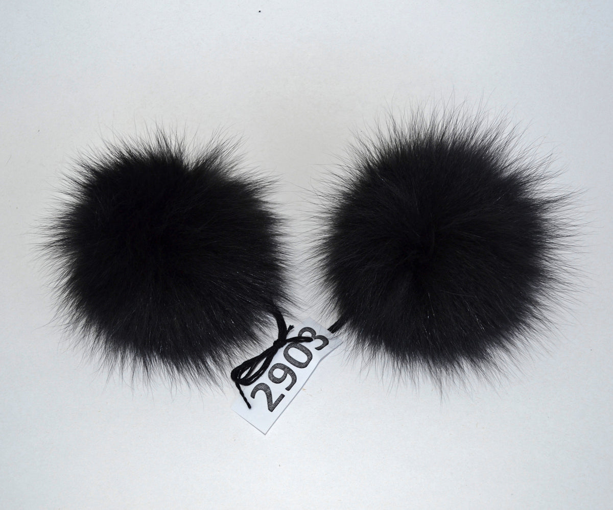 5" to 6" HIGHEST QUALITY FOX Pom Poms! Double Fox Fur Shiny Soft Pom Pom for Women Hat Beanie Tuque Winter Knit Hats Puff Fluffy Fur Ball