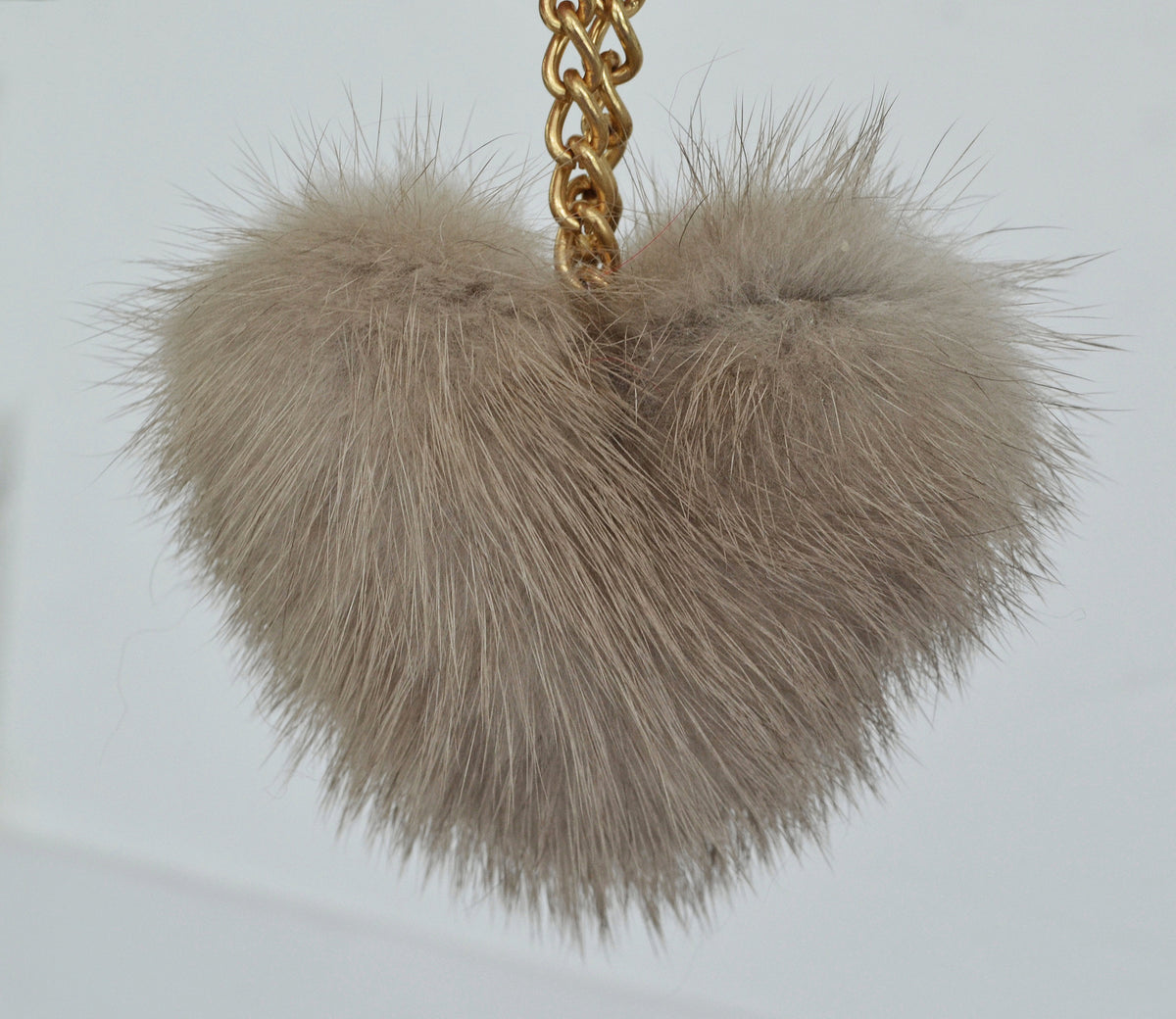 REAL MINK HEART Key Chain, Mink Fur Pom Pom Keychain, Fur charm, Key Ring Mink Bag Pendant, Fur heart keychain, fur handbag accessory