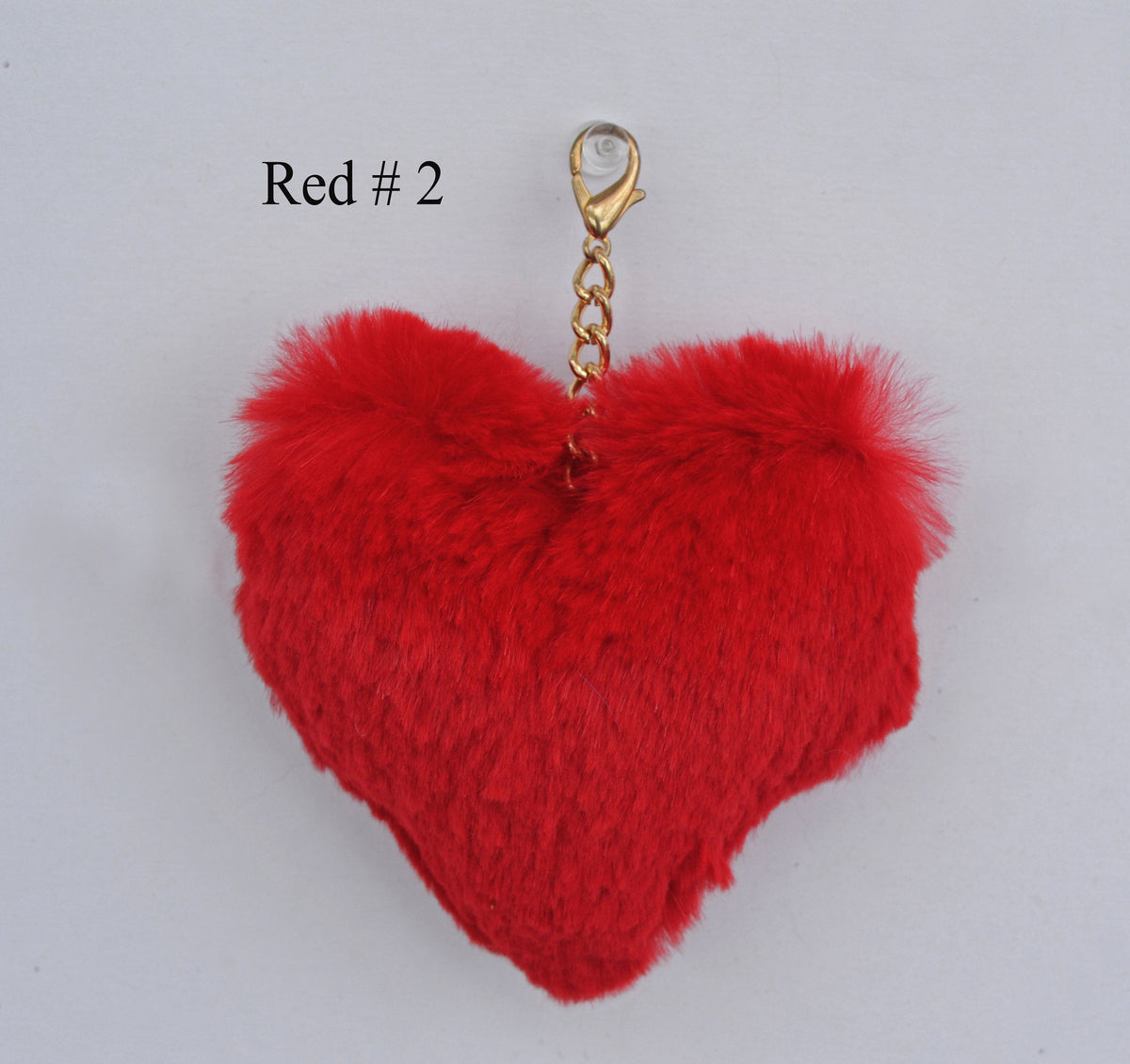 RED FUR HEART Key Chain, Rabbit Fur Pom Pom Keychain, Fur charm, Key Ring Rabbit Bag Pendant, Fur heart keychain, fur handbag accessory