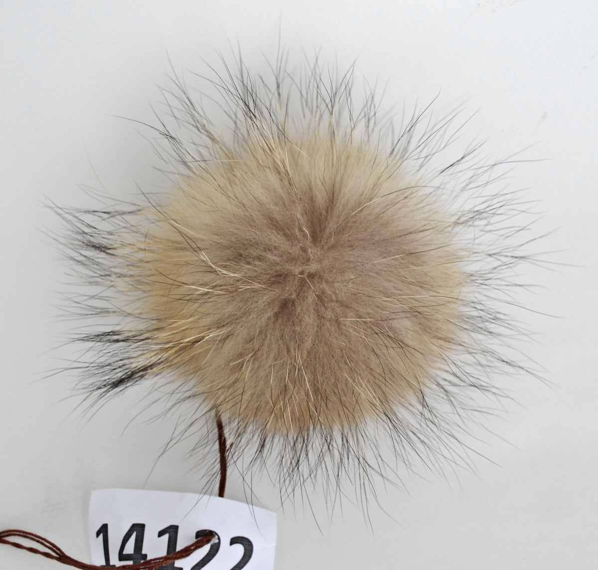5"  FUR POM Pom! Raccoon Pom Pom for Hat Beanie Tuque Winter Knit Hats Large Pom Pom Puff Fluffy Raccoon Pom Pom Fur Ball Children