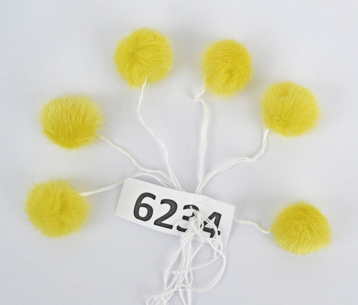 6pc - 1,5" (40mm) Genuine Natural Mink Pom Poms Fur Ball Charm Pendant for Keychain Necklace Earring Pompom Pom Ring Dark Blue Pompom
