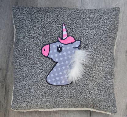 Large Unicorn Patch, Faux Fur Unicorn Patch, Unicorn Applique, Unicorn Patch Sew On, Animal Patches for Pillow/Clothing/Coat/T-Shirt DIY