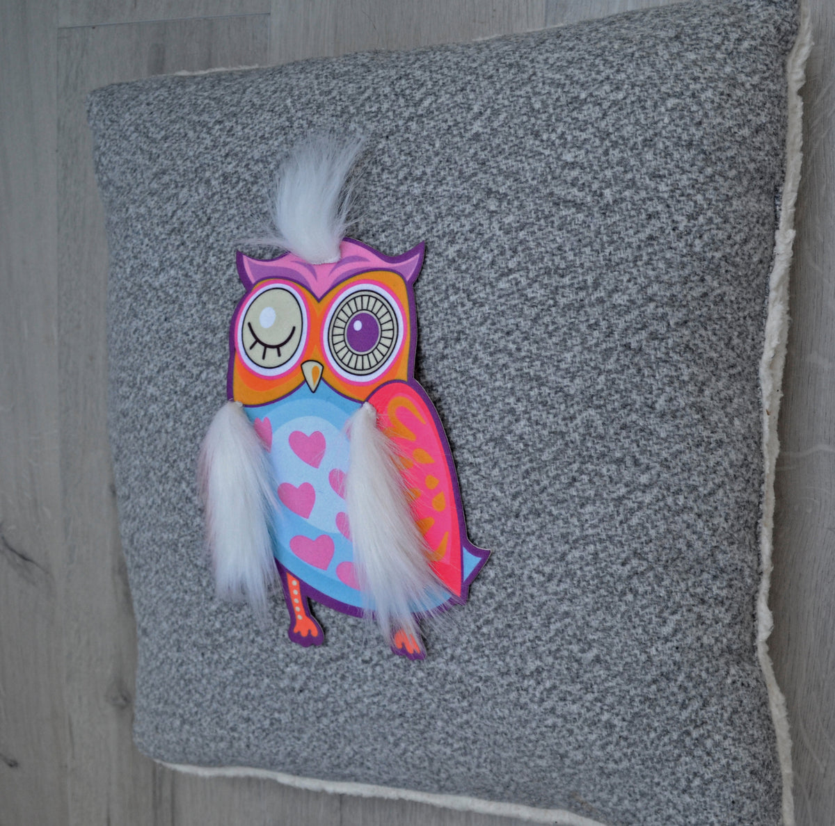 Large Owl Patch, Faux Fur Owl Patch, Owl Applique, Owl Patch Sew On, Owl with Faux Fur, Bird Patches for Pillow/Clothing/Coat/T-Shirt DIY