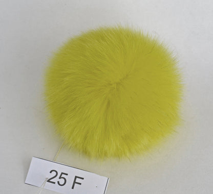 6" POM POM for Baby Hat! Fur Pom Pom, Fox Fur, Yellow Pom Pom,  Fox Fur Pom Pom, Fox Pom Pom, Real Fur, for Hat, Knitted, Child, Beanie