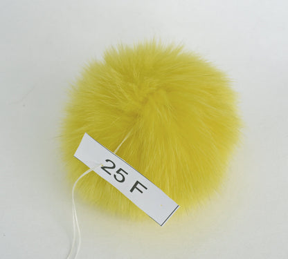6" POM POM for Baby Hat! Fur Pom Pom, Fox Fur, Yellow Pom Pom,  Fox Fur Pom Pom, Fox Pom Pom, Real Fur, for Hat, Knitted, Child, Beanie