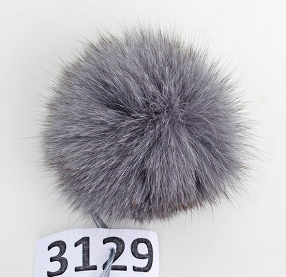 5" HIGHEST QUALITY FOX Pom Poms! Double Fox Fur Shiny Soft Pom Pom for Women Hat Beanie Tuque Winter Knit Hats Puff Fluffy Fur Ball