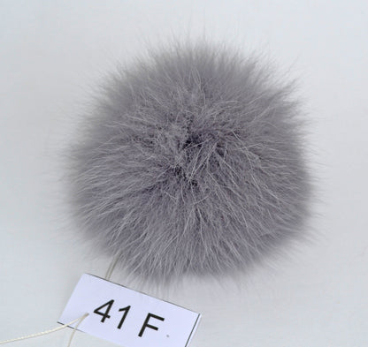 5,5" FOX POMPOM! Fur Pom Pom Real Fur Pom- Pom Grey Pom Pom Large Pom Pom Hat Knitted Children Cap Beanie Women Tuque  Real Fur Hat Pom Pom