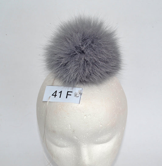 5,5" FOX POMPOM! Fur Pom Pom Real Fur Pom- Pom Grey Pom Pom Large Pom Pom Hat Knitted Children Cap Beanie Women Tuque  Real Fur Hat Pom Pom