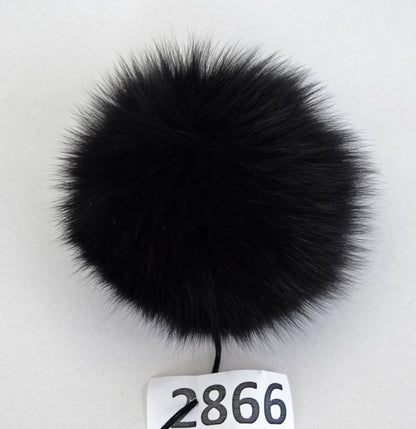 5" to 6" HIGHEST QUALITY FOX Pom Poms! Double Fox Fur Shiny Soft Pom Pom for Women Hat Beanie Tuque Winter Knit Hats Puff Fluffy Fur Ball