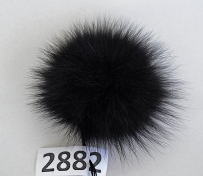 5" to 6" HIGHEST QUALITY FOX Pom Poms! Double Fox Fur Shiny Soft Pom Pom for Women Hat Beanie Tuque Winter Knit Hats Puff Fluffy Fur Ball