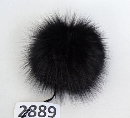 5" to 6" HIGHEST QUALITY FOX Pom Poms! Double Fox Fur Shiny Soft Pom Pom for Women Hat Beanie Tuque Winter Knit Hats Puff Fluffy Fur Ball