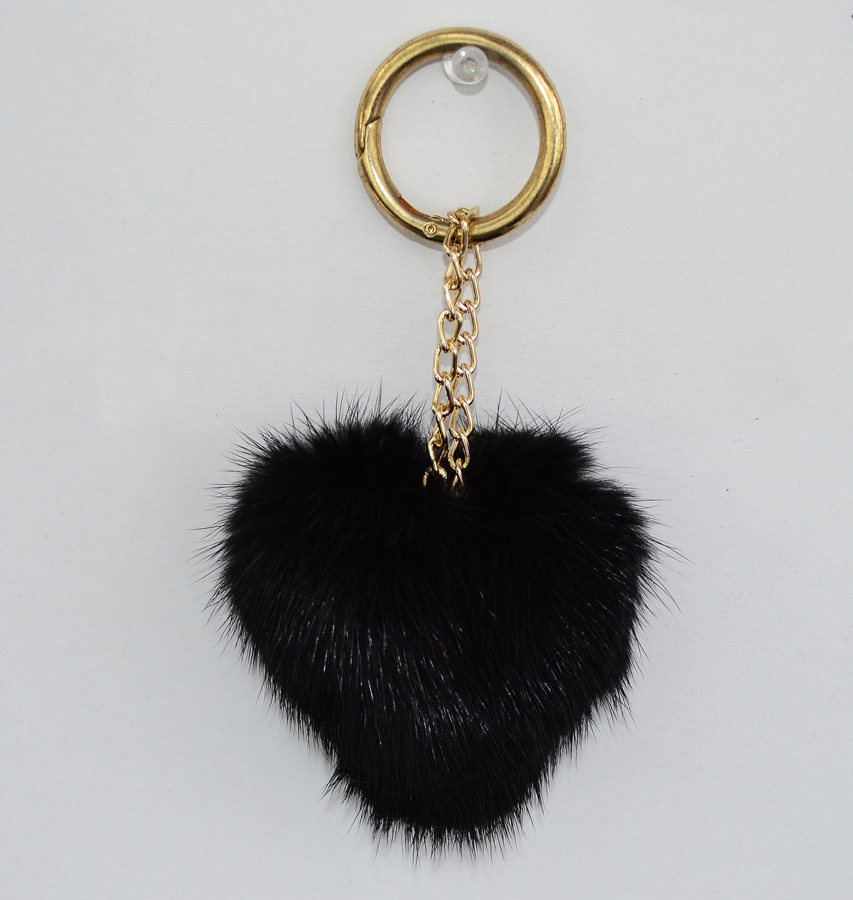 REAL MINK HEART Key Chain, Mink Fur Pom Pom Keychain, Fur charm, Key Ring Mink Bag Pendant, Fur heart keychain, fur handbag accessory