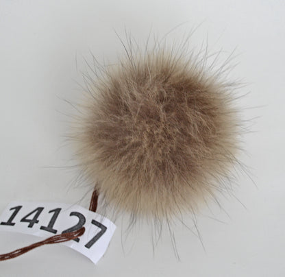5"  FUR POM Pom! Raccoon Pom Pom for Hat Beanie Tuque Winter Knit Hats Large Pom Pom Puff Fluffy Raccoon Pom Pom Fur Ball Children
