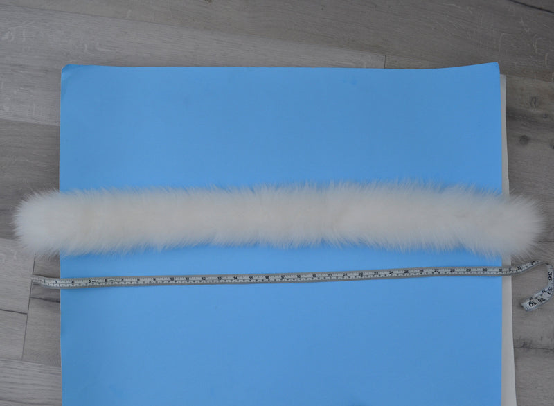 BY ORDER not Tail Real White Fox Fur Trim Hood, Fur collar trim, Fox Fur Collar, Fur Scarf, Fur Ruff, Fox Fur Hood, Fox Fur, Soft Trim