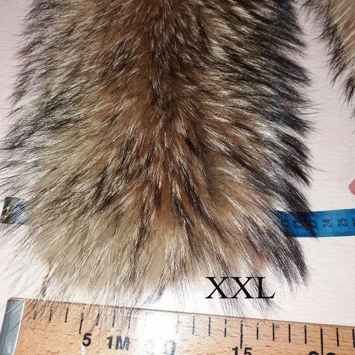 BY ORDER XXL Extra Large Finnish Raccoon Fur Collar, Fur Trim Hoodie, Raccoon Fur Collar, Fur Scarf, Fur Ruff, Raccoon Fur Hood, Raccoon Fur