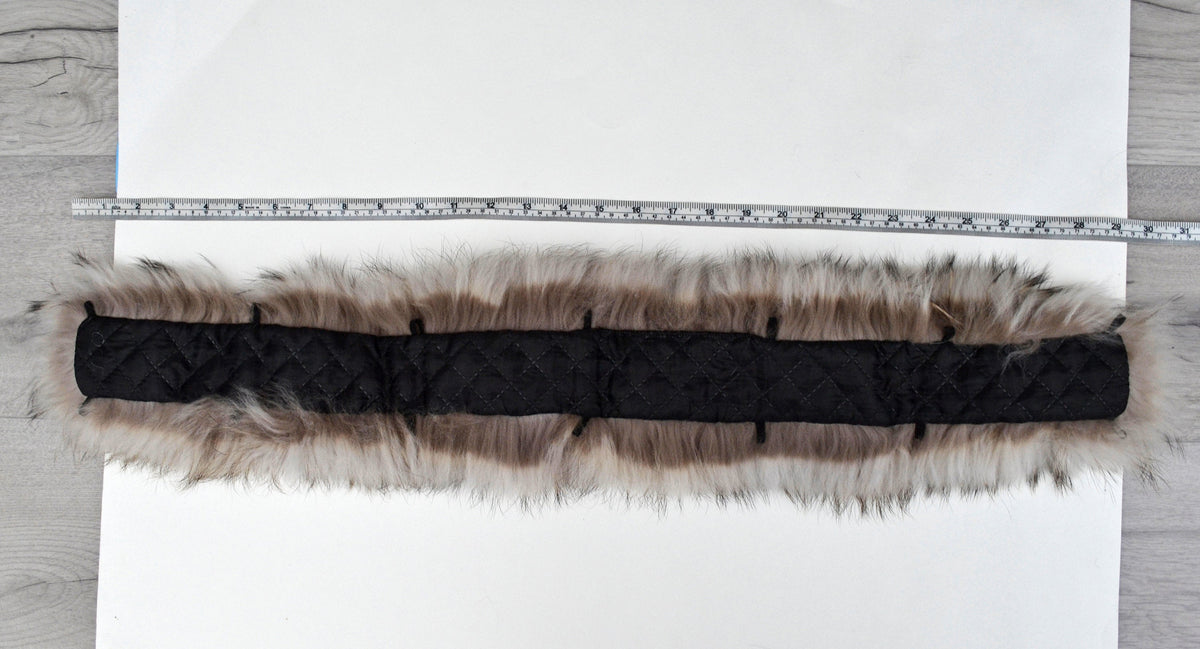 XL REAL RACCOON Dyed Fur Collar, Fur Trim for Hoodies, Raccoon Fur Collar, Fur Scarf, Fur Ruff, Raccoon Fur Hood, Raccoon Fur, Fur stripe