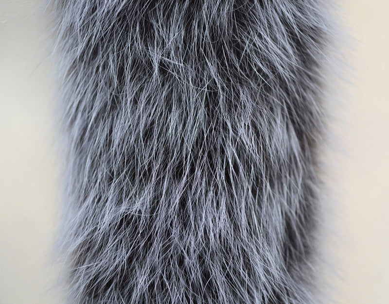 BY ORDER, not Tail, Real Gray Fox Fur Trim Hood, Fur collar trim, Fox Fur Collar, Fur Scarf, Fur Ruff, Fox Fur Hood, Fox Fur, Super Soft